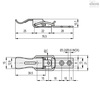 Elesa Hook clamps, TLC.SST-15/76.5+R TLC.